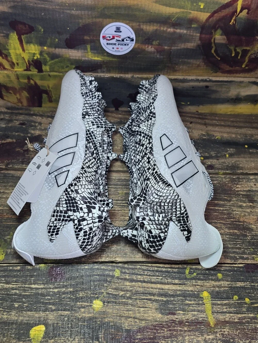 Adidas Adizero Electric 2 Cloud White Snakeskin Football Mens IE8867 Sz 10 New - Picture 5 of 8